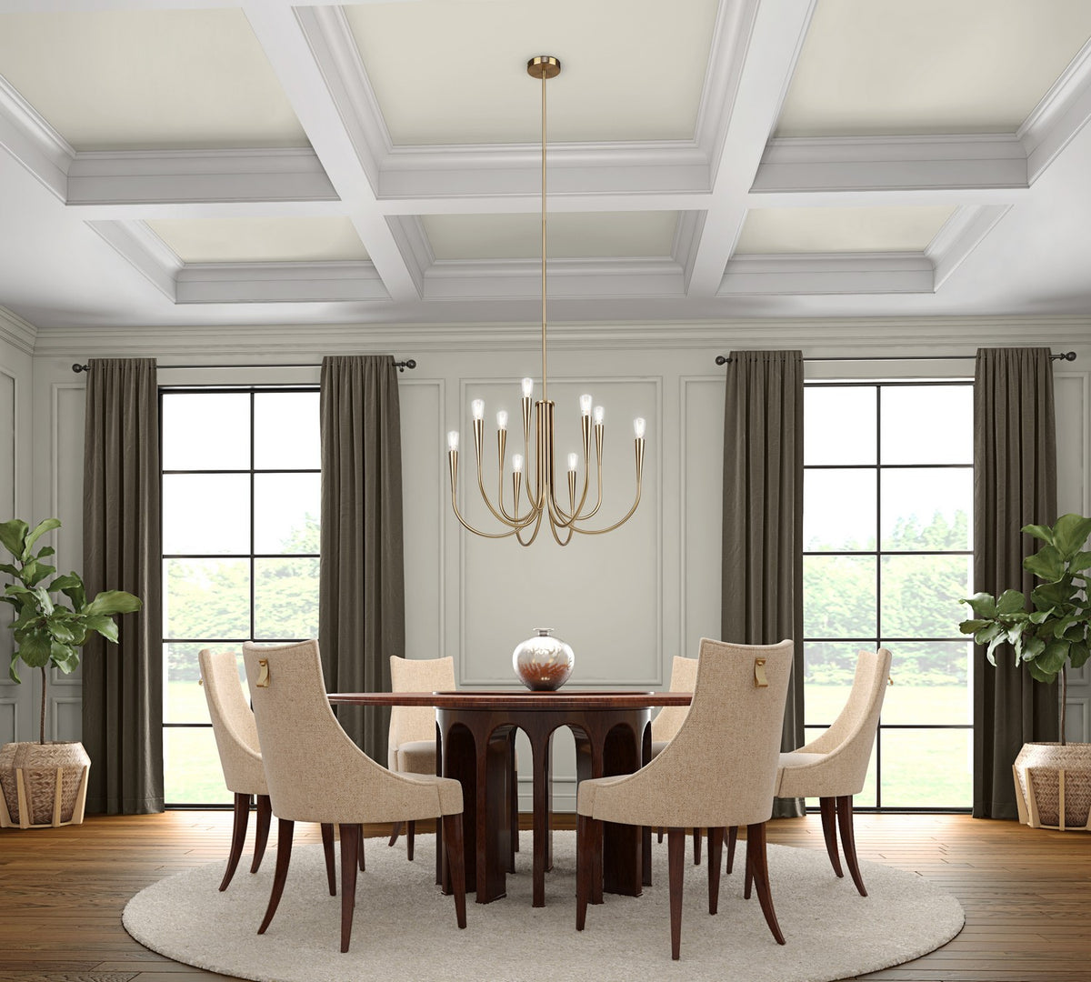 Artcraft - AC11929BR - Nine Light Chandelier - Bronte - Brass