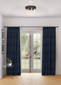 Artcraft - AC6811BK - LED Flush Mount - Cascata - Black and Brushed Brass
