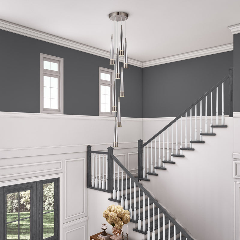 Artcraft - AC6829SM - LED Chandelier - Sunnyvale - Pearl Black and Smoke