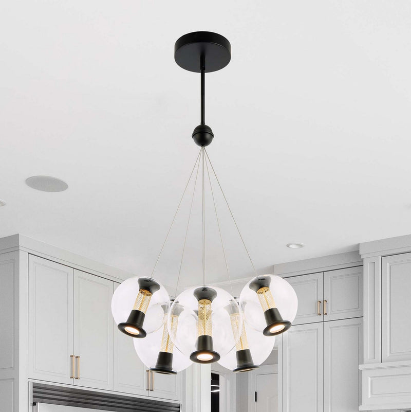 Artcraft - AC6846BK - LED Chandelier - Arlo - Black