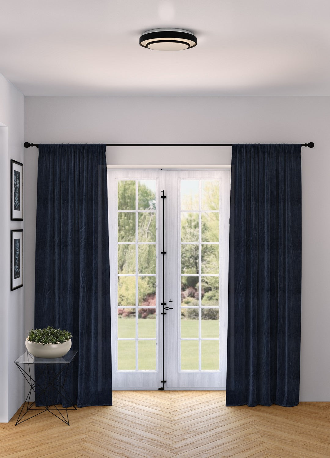 Artcraft - AC7401BK - LED Flush Mount - Aziza - Black