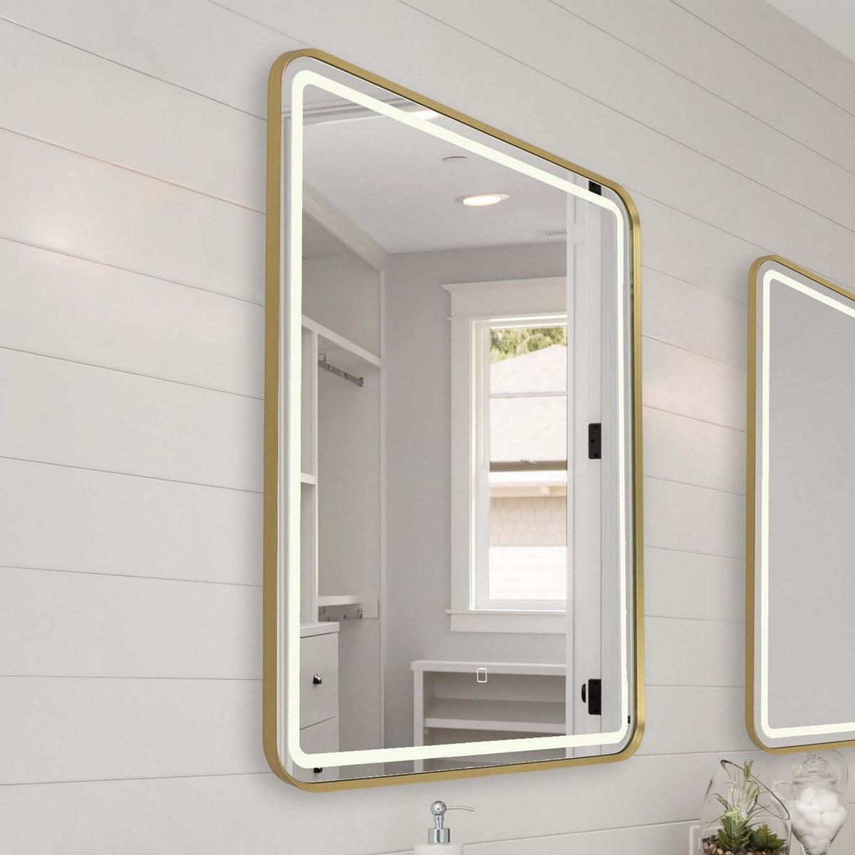 Artcraft - AM352 - LED Mirror - Reflections - Brushed Brass