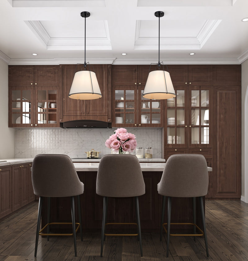 Artcraft - SC13363BK - Three Light Pendant - Pullman - Black