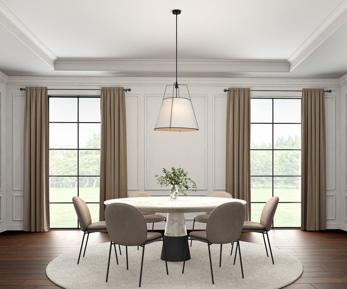 Artcraft - SC13364BK - Four Light Pendant - Pullman - Black