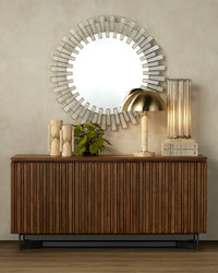Currey and Company - 1000-0145 - Mirror - Glasdele - Antique Brass/White