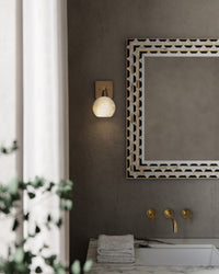 Currey and Company - 1000-0146 - Mirror - Macy - Natural/Brass