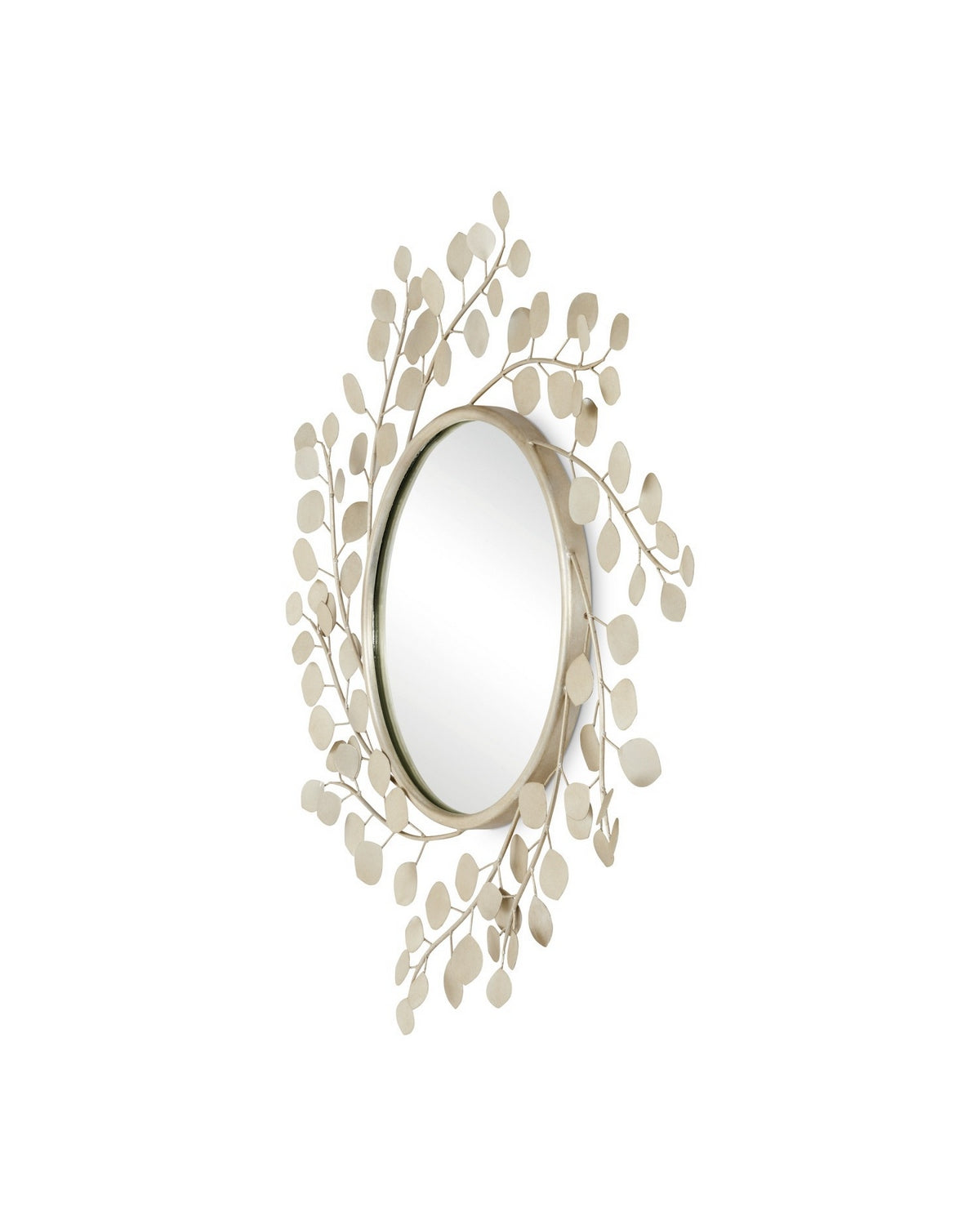 Currey and Company - 1000-0149 - Mirror - Lunaria - Contemporary Silver Leaf