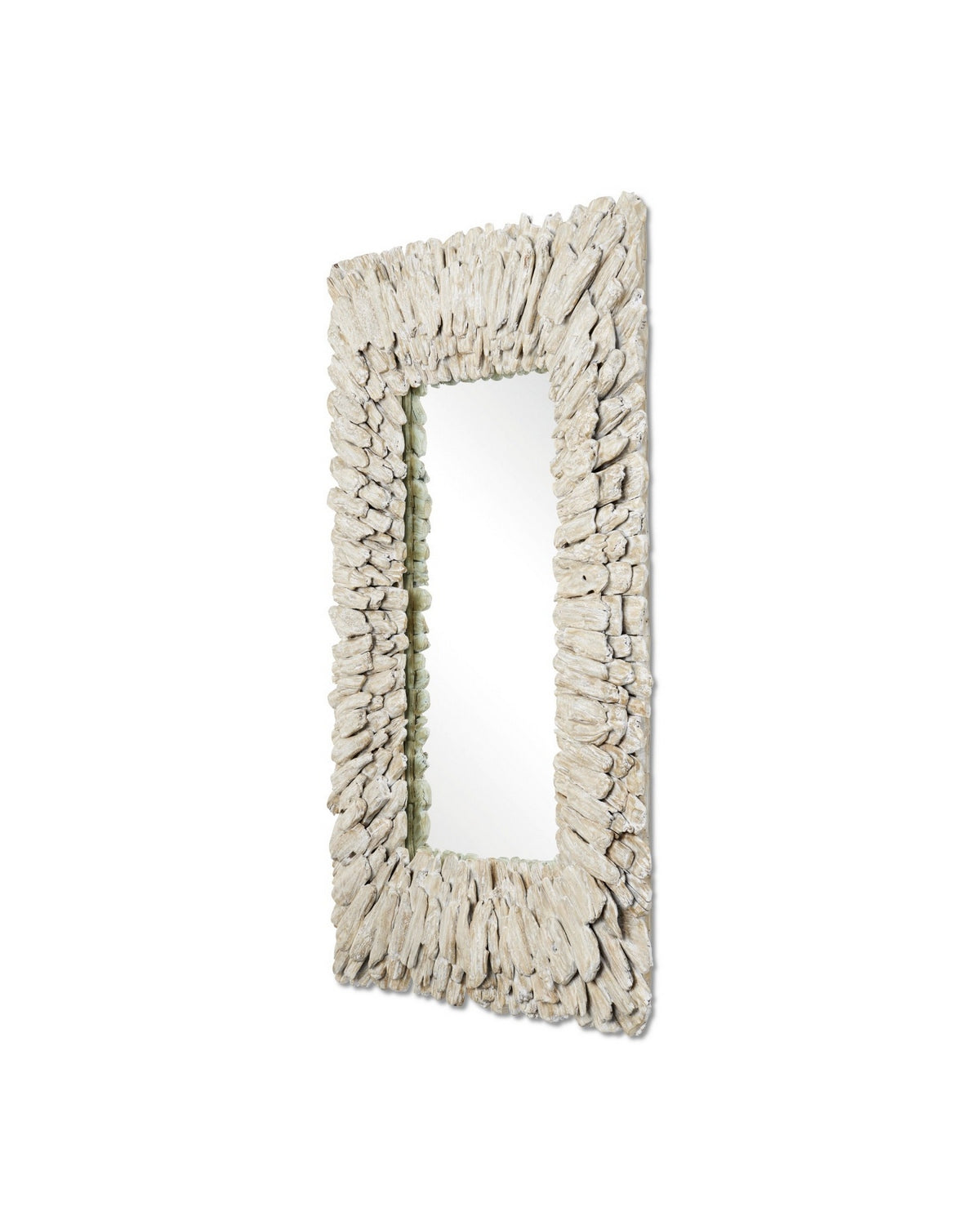 Currey and Company - 1000-0150 - Mirror - Beachhead - Whitewashed Driftwood