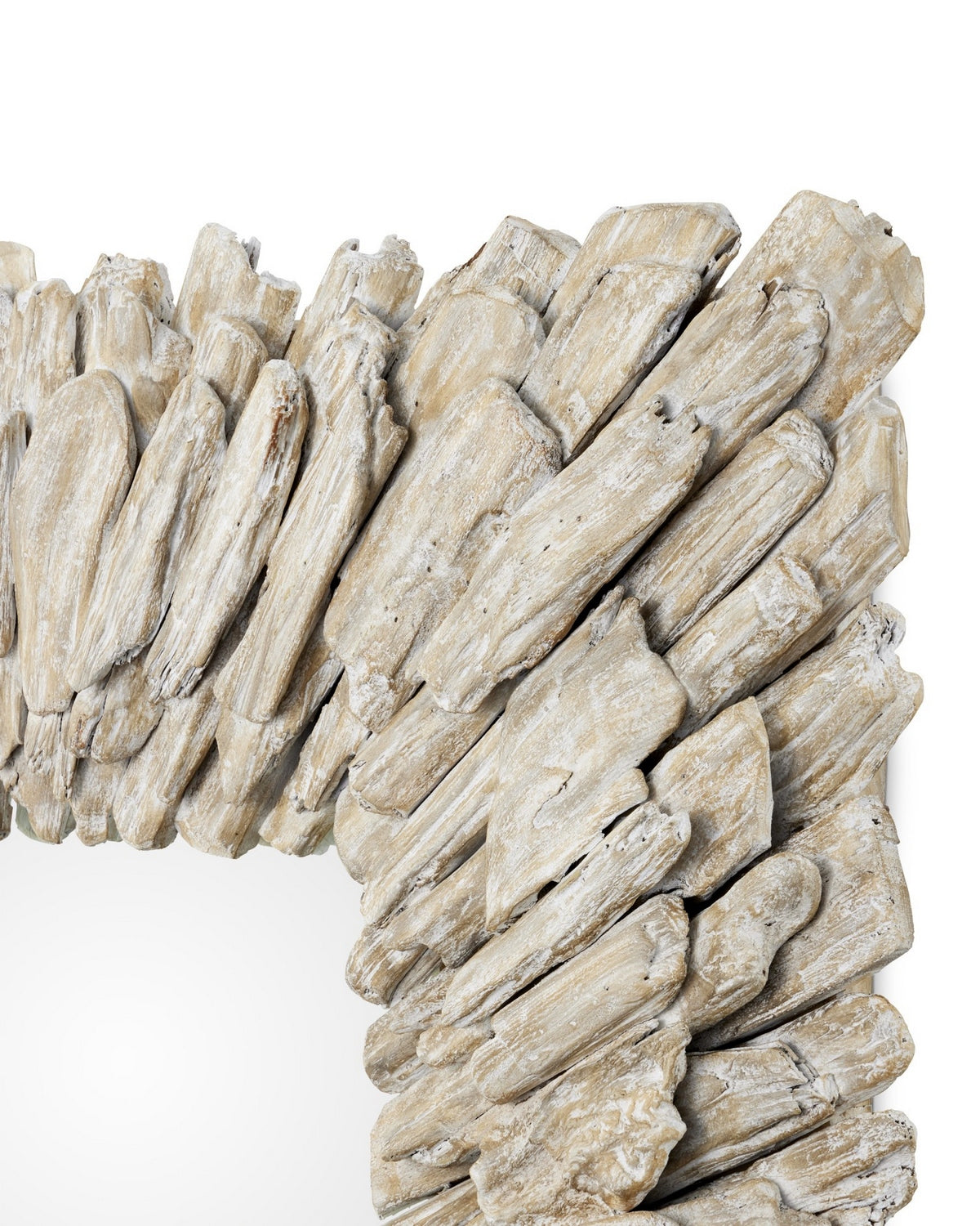 Currey and Company - 1000-0150 - Mirror - Beachhead - Whitewashed Driftwood