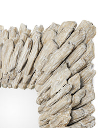 Currey and Company - 1000-0150 - Mirror - Beachhead - Whitewashed Driftwood