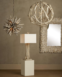Currey and Company - 1000-0150 - Mirror - Beachhead - Whitewashed Driftwood