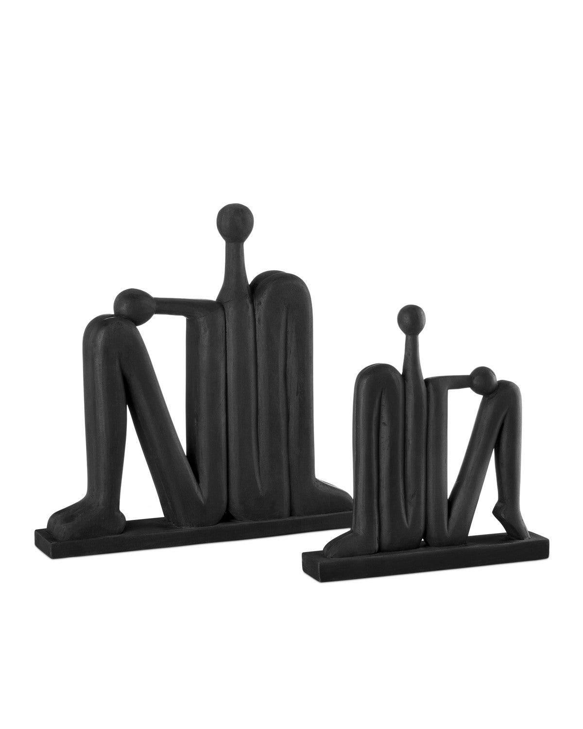 Currey and Company - 1200-0758 - Figure Set of 2 - Abstract Figure Set of 2 - Black