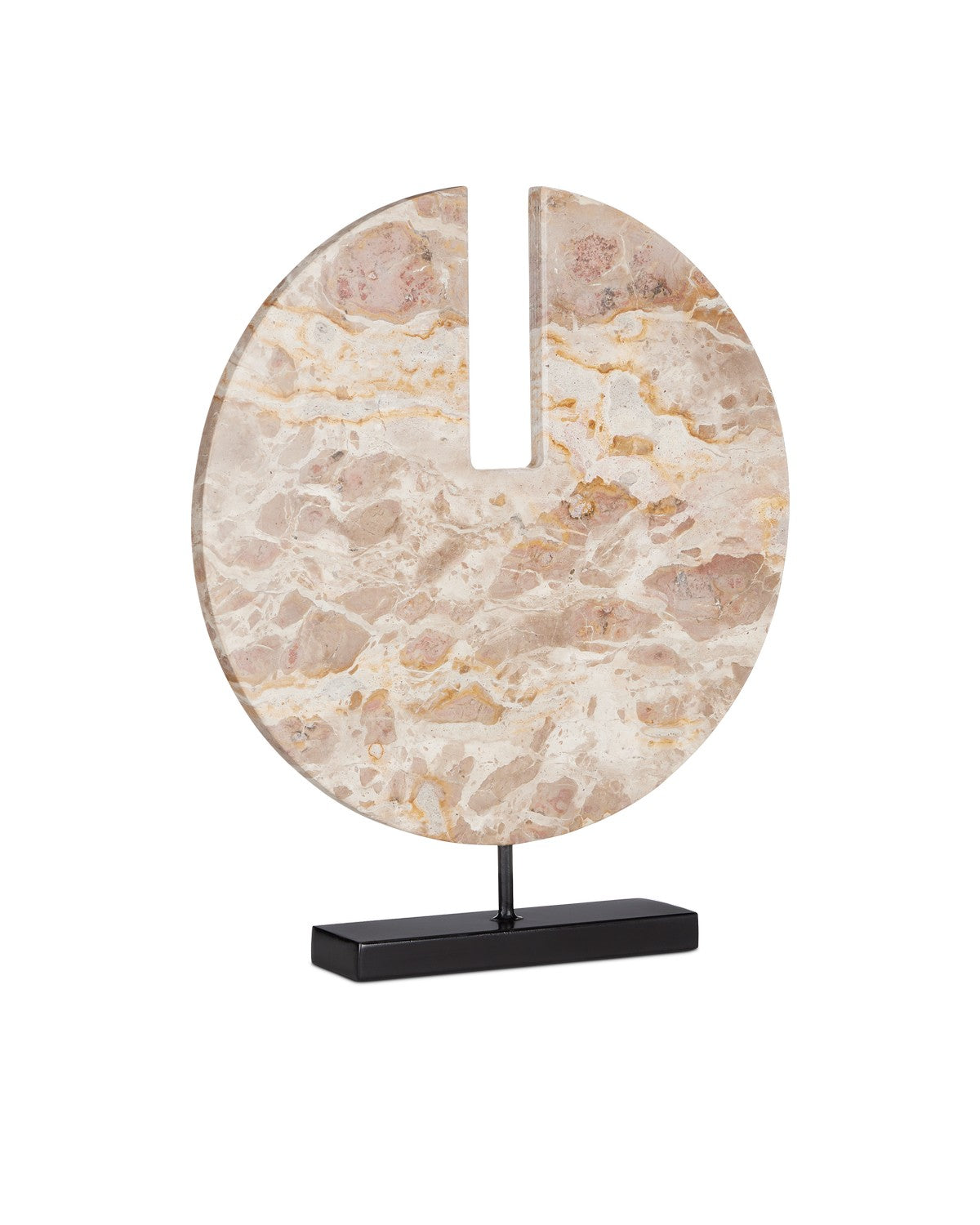 Currey and Company - 1200-0773 - Disc - Anu Marble Disc - Natural/Black