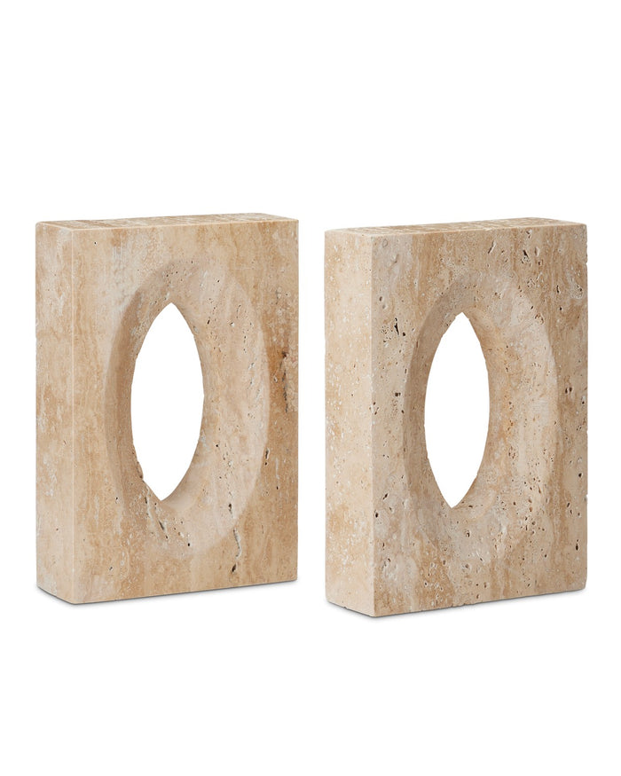 Currey and Company - 1200-0774 - Bookends Set of 2 - Demi Collection - Natural