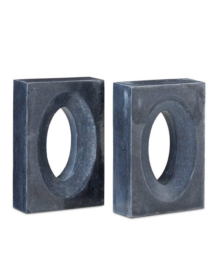 Currey and Company - 1200-0775 - Bookends Set of 2 - Demi Collection - Black