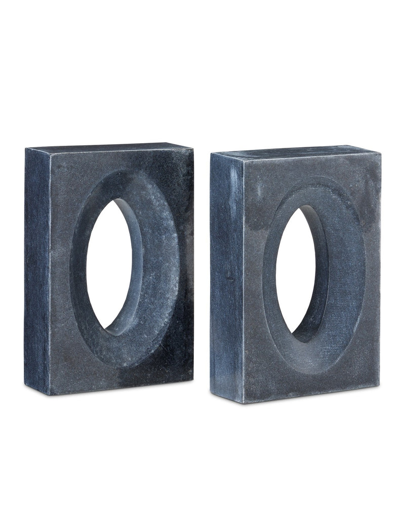 Currey and Company - 1200-0775 - Bookends Set of 2 - Demi Collection - Black