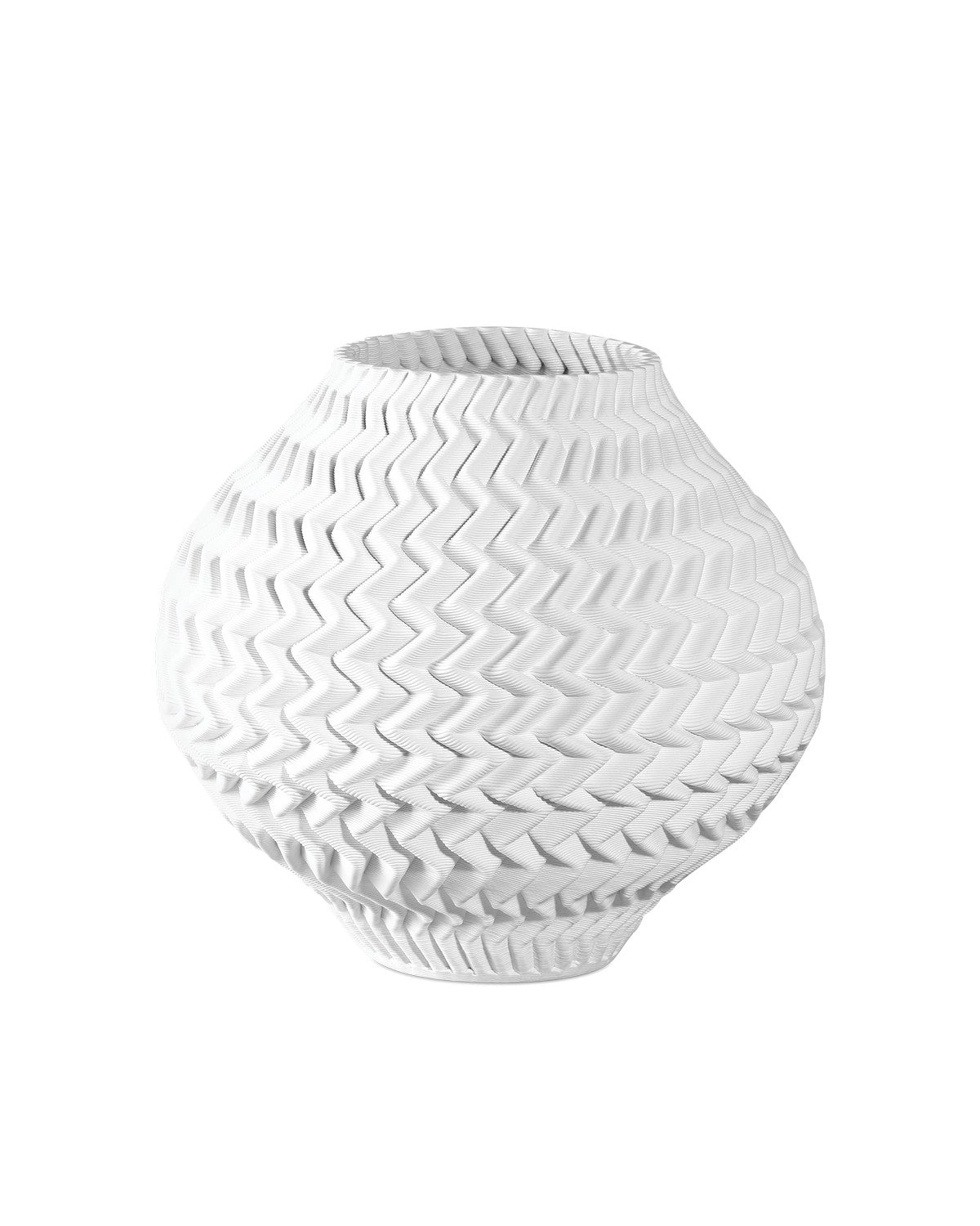 Currey and Company - 1200-0788 - Vase - Plisse Collection - White