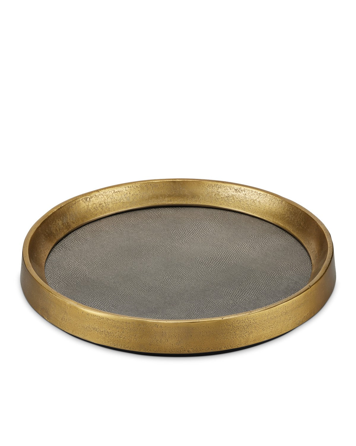Currey and Company - 1200-0805 - Tray - Tanay - Antique Brass/Graphite/Black