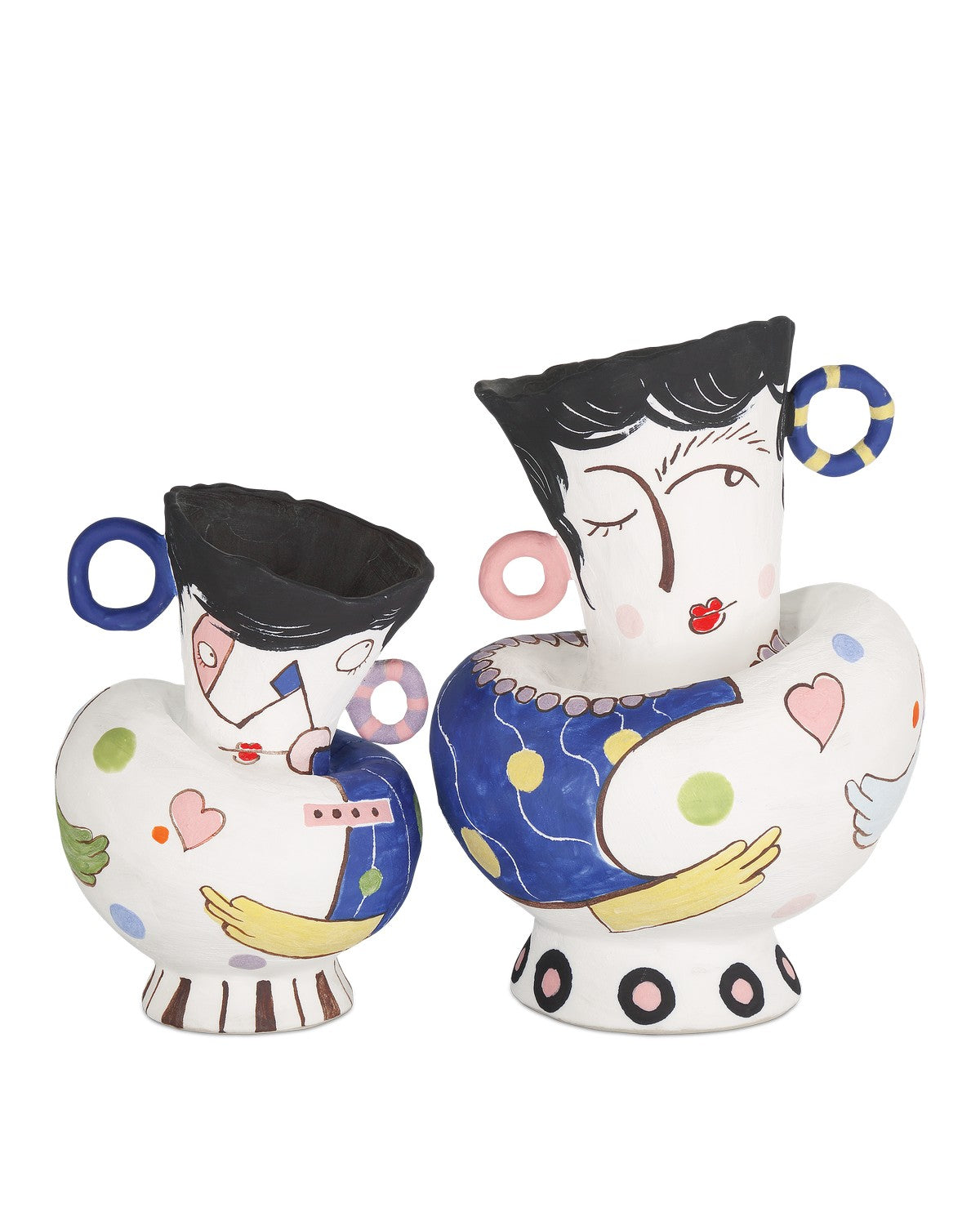 Currey and Company - 1200-0864 - Objects Set of 2 - Osamu Objects Set of 2 - White/Multicolor