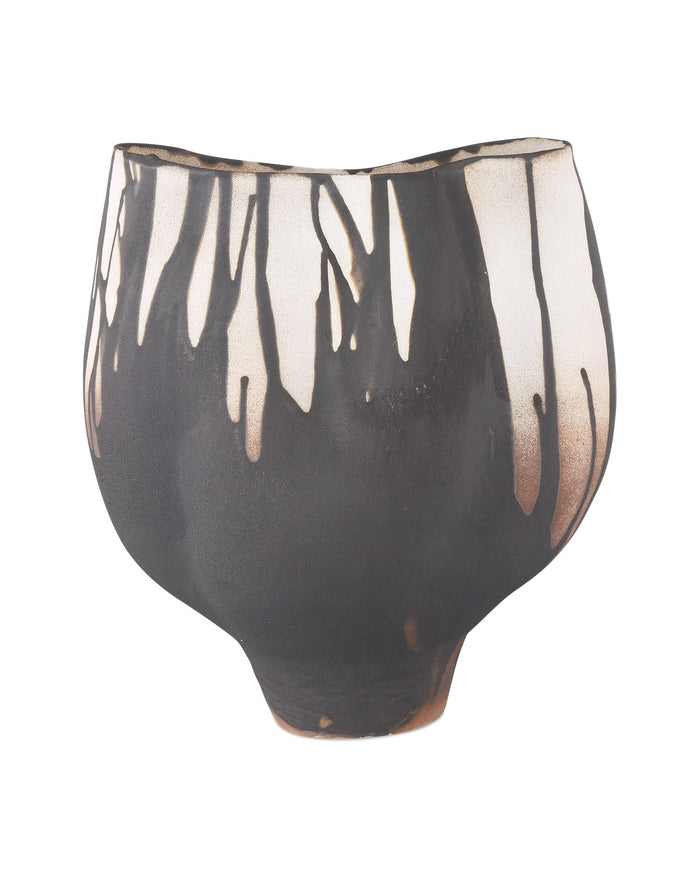 Currey and Company - 1200-0872 - Vase - Inoue Collection - Black/Off-White