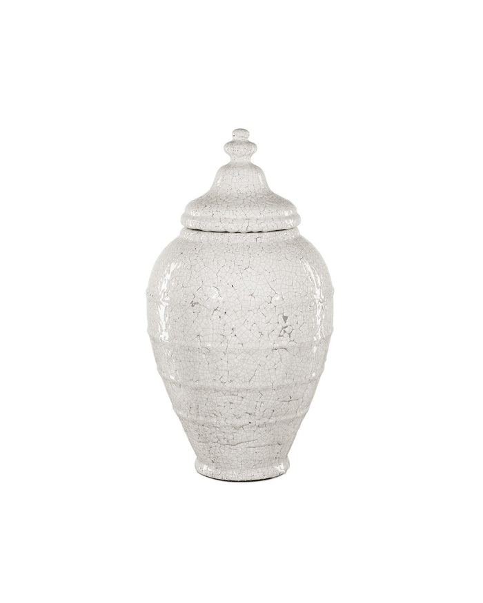 Currey and Company - 1200-0884 - Jar - Virginal Collection - Antique White