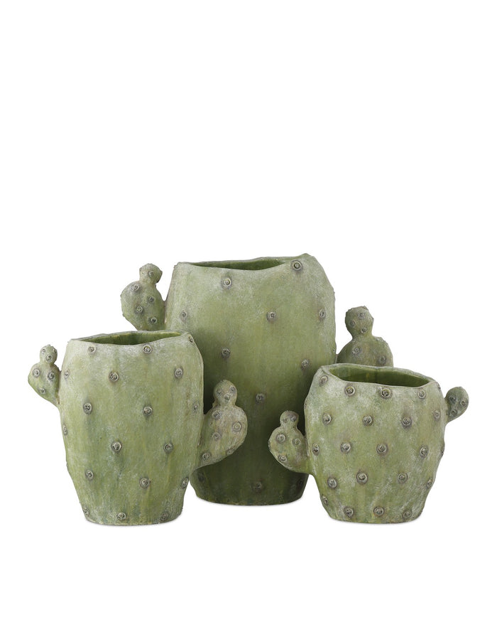 Currey and Company - 1200-0885 - Vase Set of 3 - Cactus Collection - Green