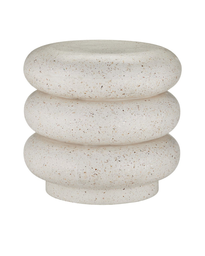 Currey and Company - 2000-0044 - Stool - Cusani - Ivory Terrazzo