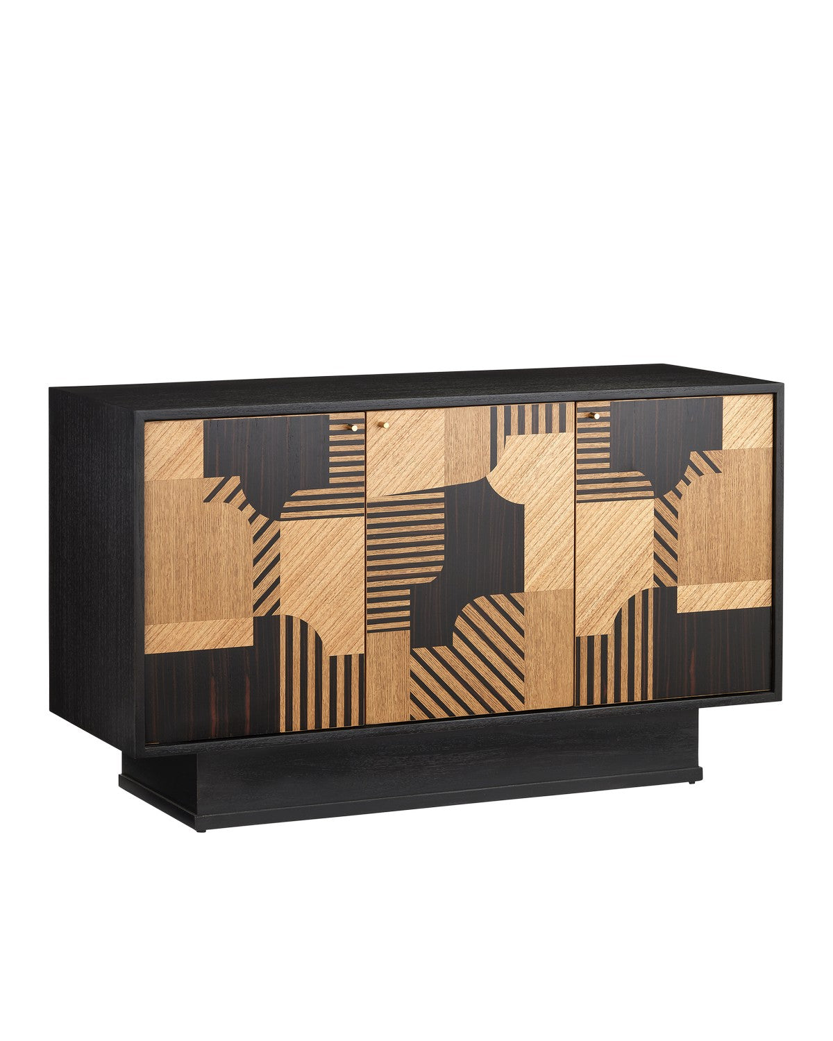 Currey and Company - 3000-0278 - Cabinet - Memphis Collection - Natural/Espresso/Polished Brass