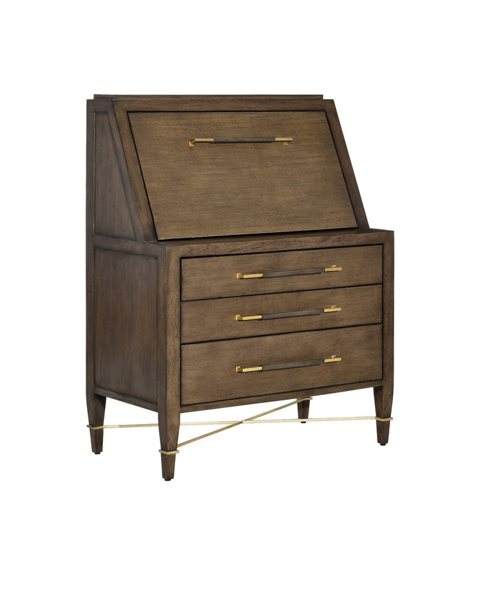Currey and Company - 3000-0295 - Secretary Desk - Verona - Chanterelle/Champagne/Coffee