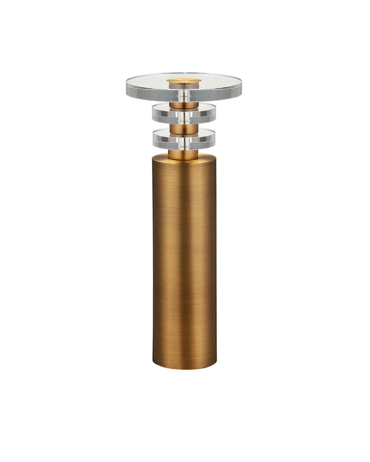 Currey and Company - 4000-0188 - Drinks Table - Shani Collection - Antique Brass/Clear