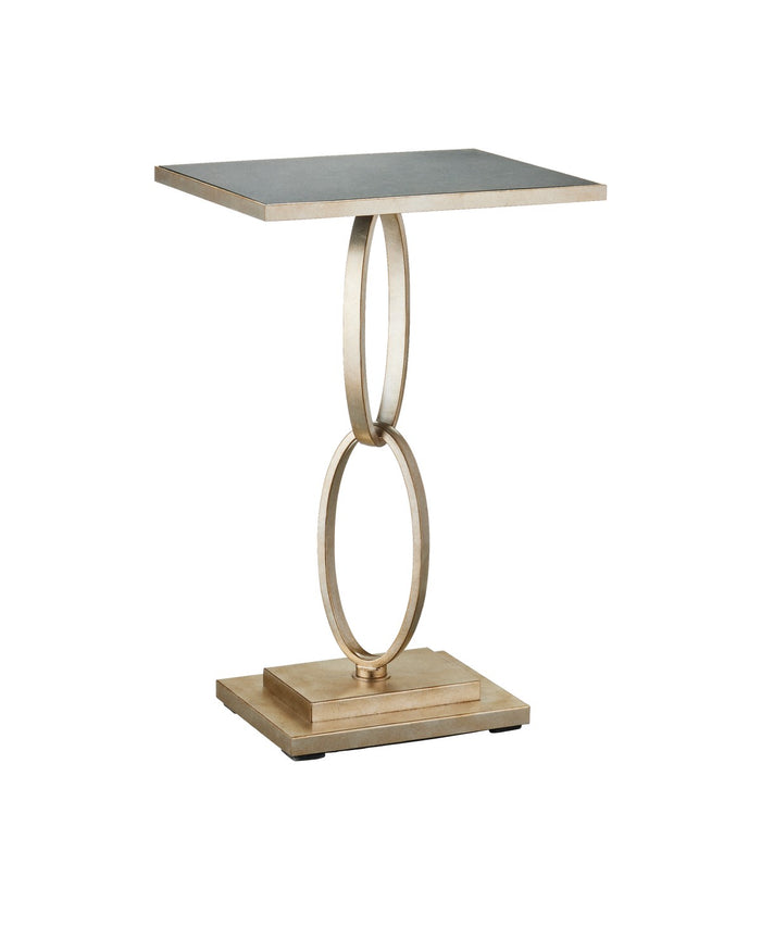 Currey and Company - 4000-0189 - Accent Table - Bangle Collection - Champagne/Antique Mirror