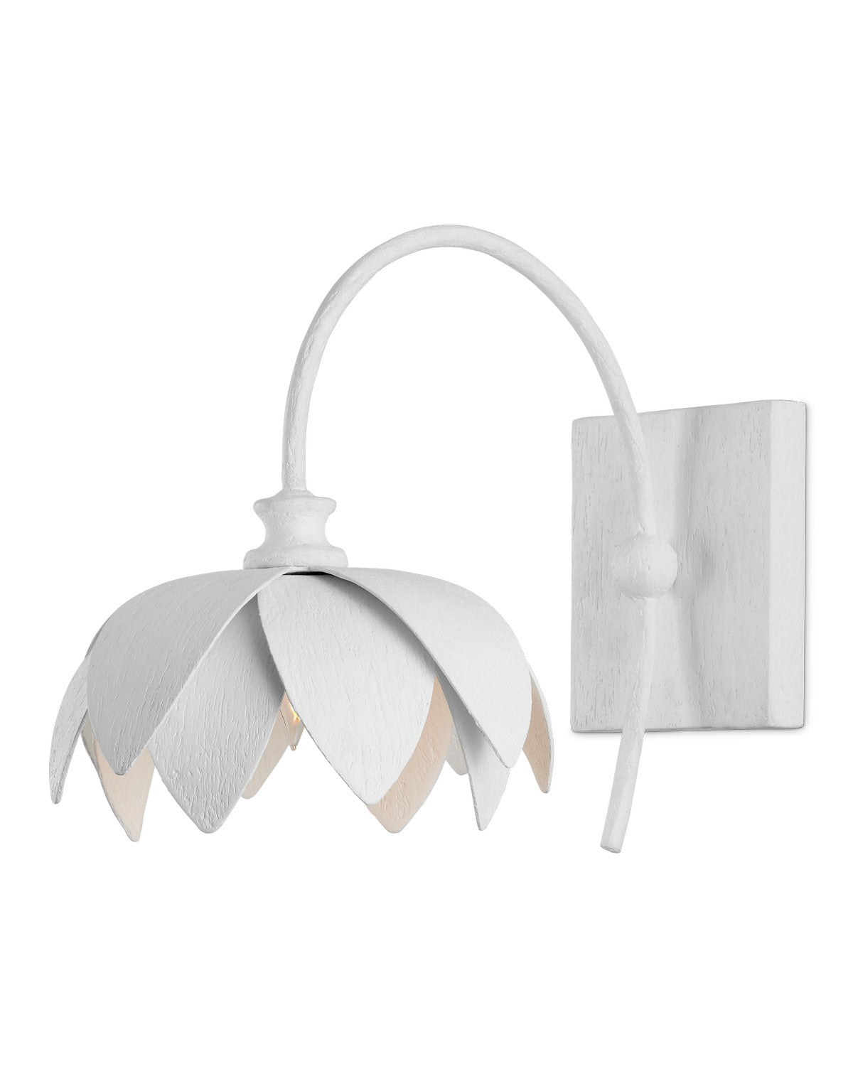 Currey and Company - 5000-0227 - One Light Wall Sconce - Sweetheart Wall Sconce - Gesso White