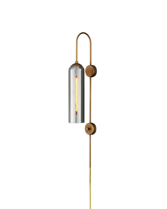 Currey and Company - 5000-0255 - One Light Wall Sconce - Severn Wall Sconce - Antique Brass/Smoke