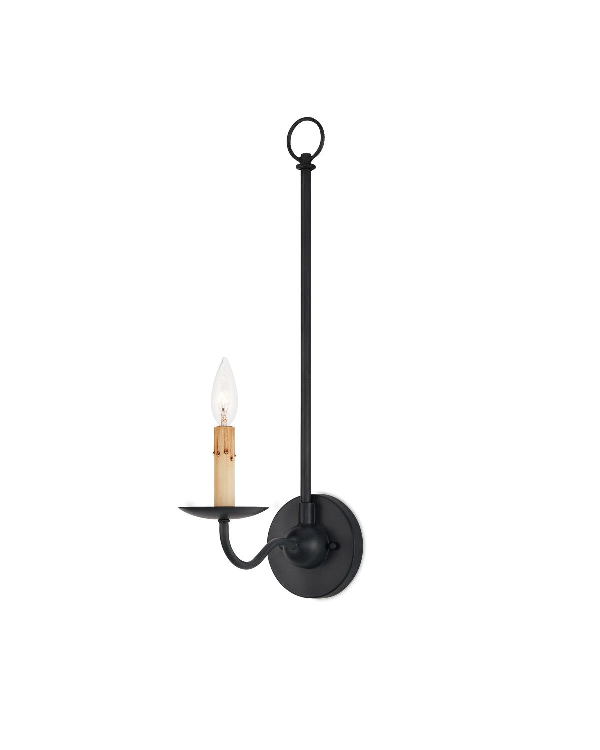 Currey and Company - 5000-0263 - One Light Wall Sconce - Saxon - Zanzibar Black