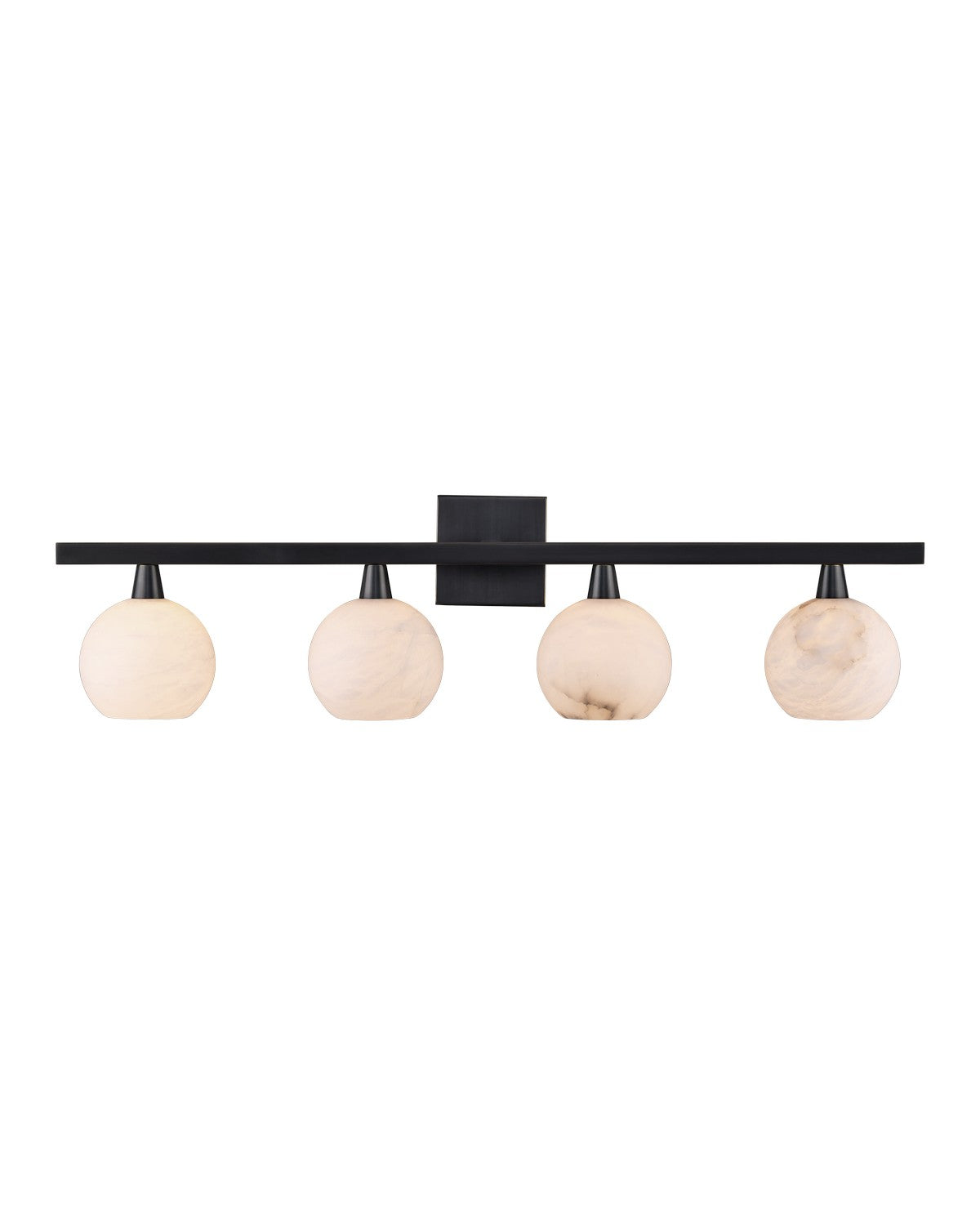 Currey and Company - 5800-0038 - Four Light Bath Bar - Oil Rubbed Bronze/Natural