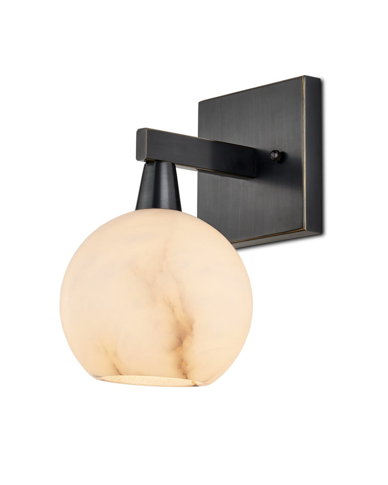 Currey and Company - 5800-0042 - One Light Wall Sconce - Oil Rubbed Bronze/Natural