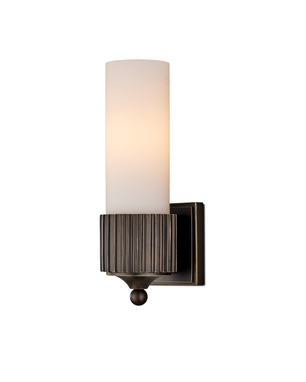 Currey and Company - 5800-0048 - One Light Wall Sconce - Bryce Collection - Oil Rubbed Bronze/Frosted