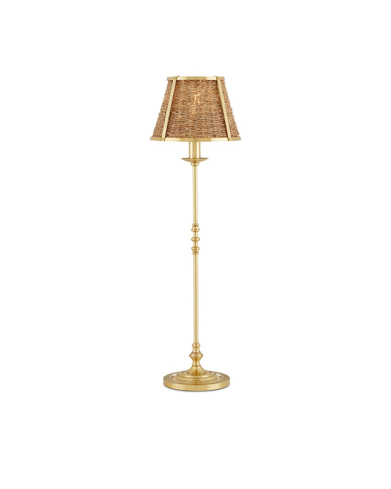 Currey and Company - 6000-0900 - One Light Table Lamp - Deauville - Polished Brass/Natural
