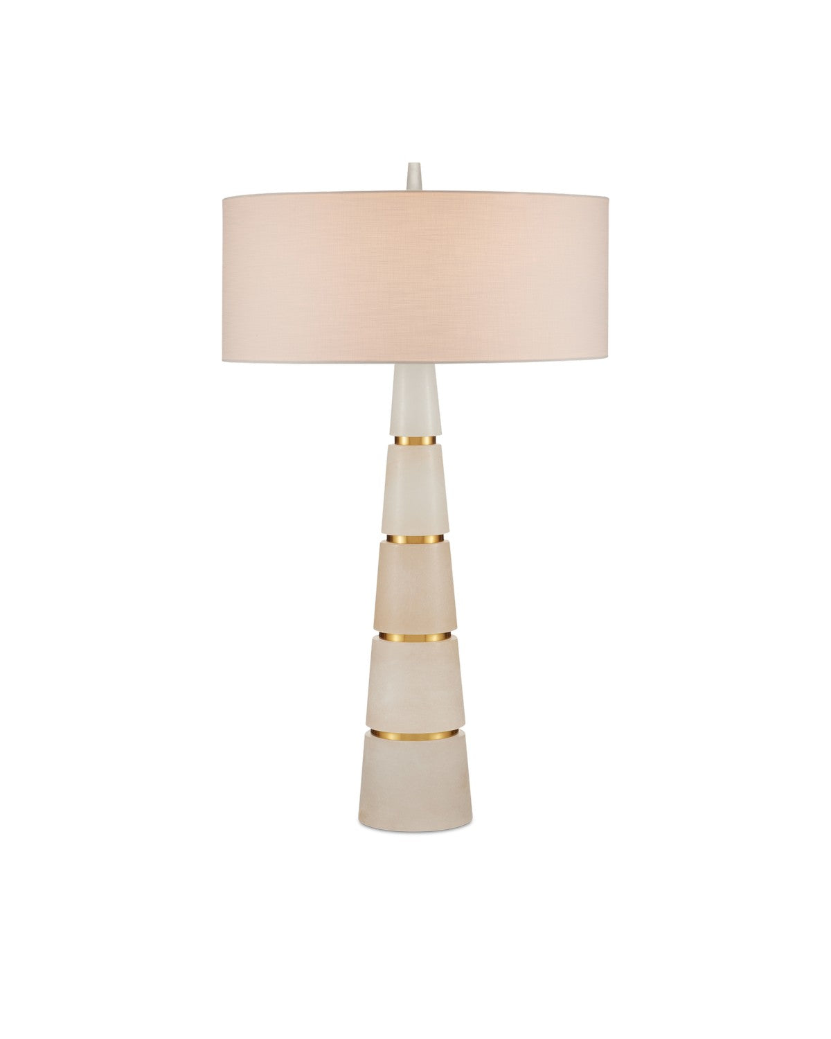 Currey and Company - 6000-0904 - Two Light Table Lamp - Natural/Natural Brass