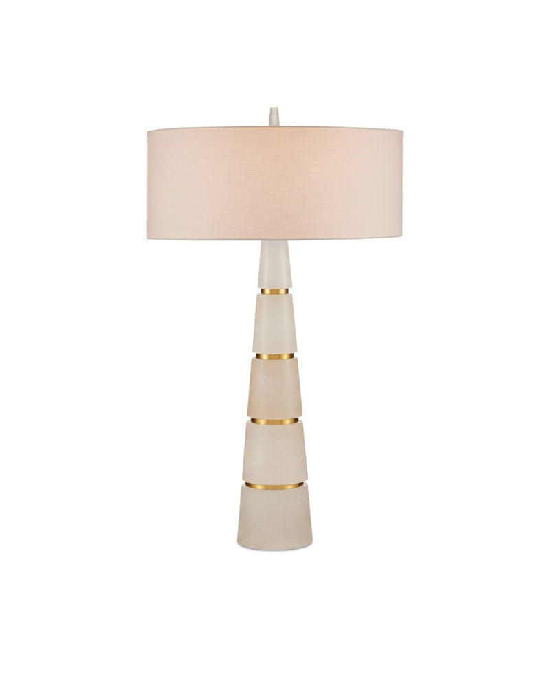 Currey and Company - 6000-0904 - Two Light Table Lamp - Natural/Natural Brass