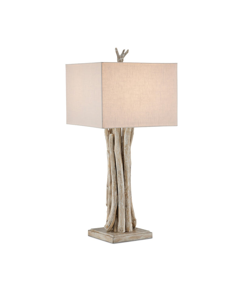 Currey and Company - 6000-0919 - One Light Table Lamp - Driftwood - Whitewashed Driftwood
