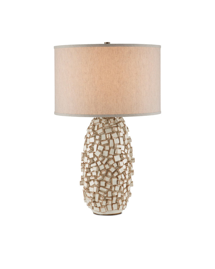 Currey and Company - 6000-0922 - One Light Table Lamp - Sugar Cube Collection - Ivory/Brown