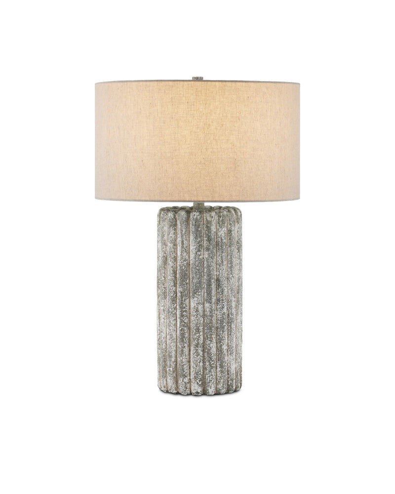 Currey and Company - 6000-0924 - One Light Table Lamp - Dark Gray/Off-White