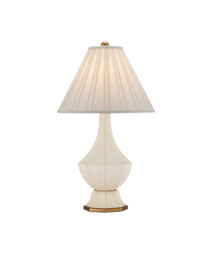 Currey and Company - 6000-0926 - One Light Table Lamp - Musetta Table Lamp - Beige/Antique Brass