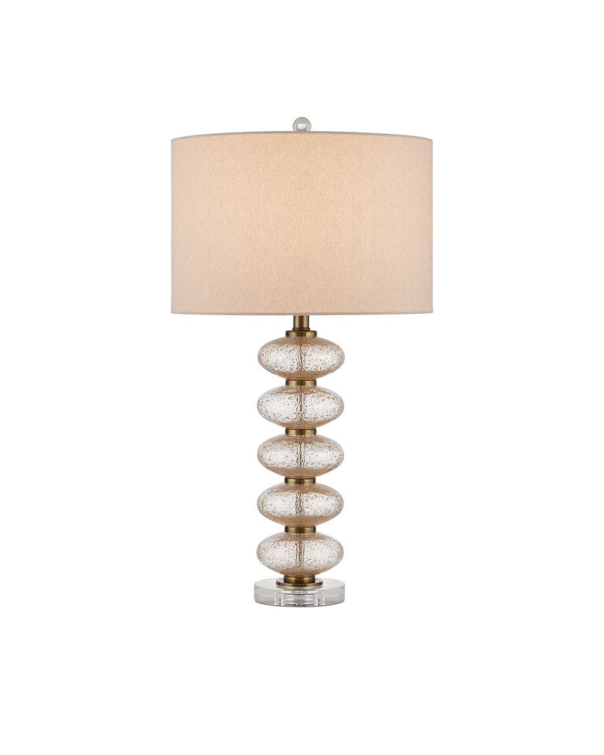Currey and Company - 6000-0945 - One Light Table Lamp - Zebulon Table Lamp - Clear/Gold/Antique Brass