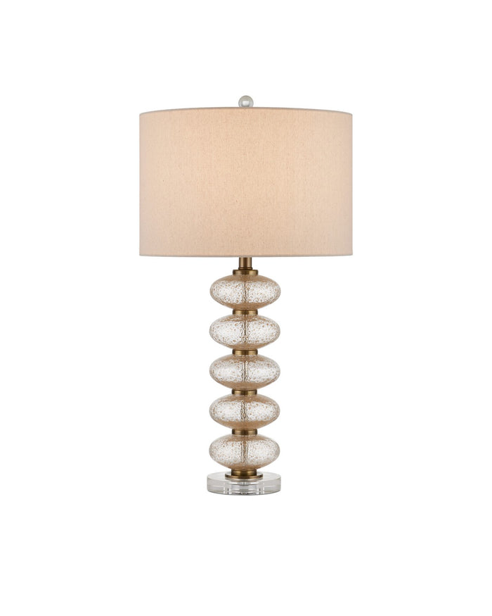 Currey and Company - 6000-0945 - One Light Table Lamp - Zebulon Table Lamp - Clear/Gold/Antique Brass