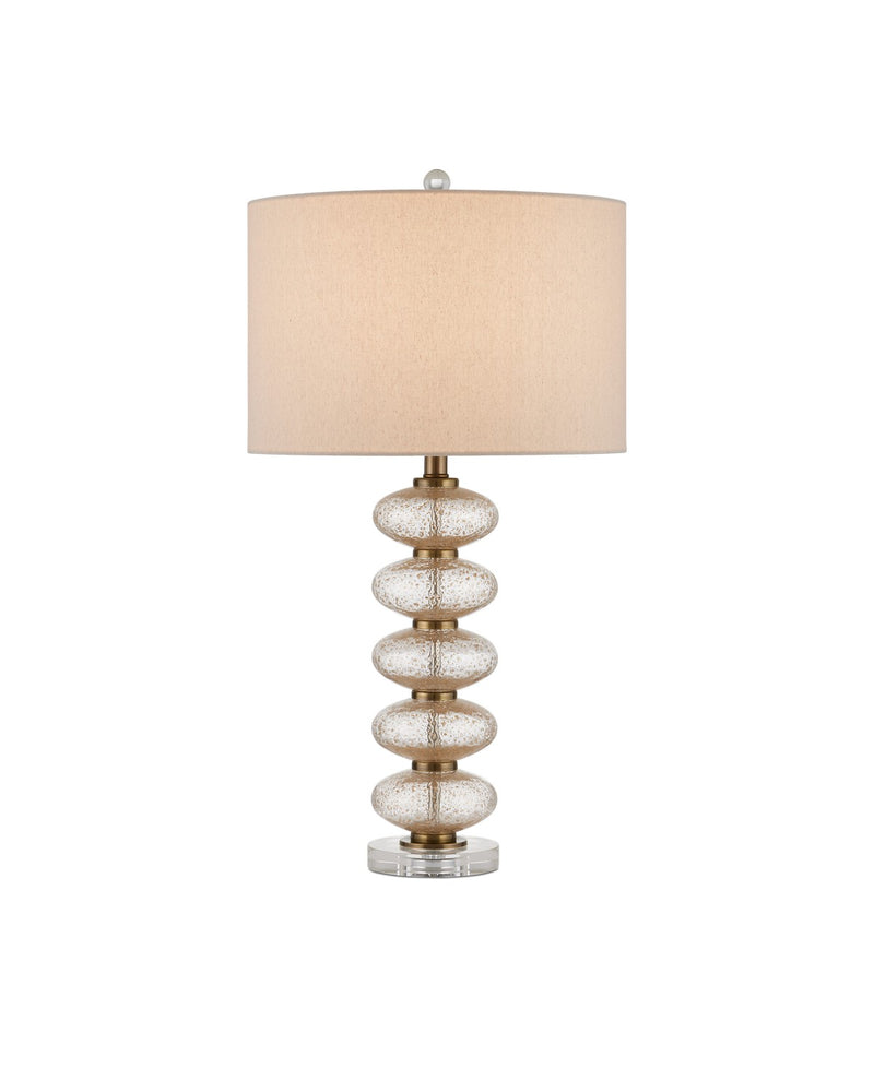 Currey and Company - 6000-0945 - One Light Table Lamp - Zebulon Table Lamp - Clear/Gold/Antique Brass