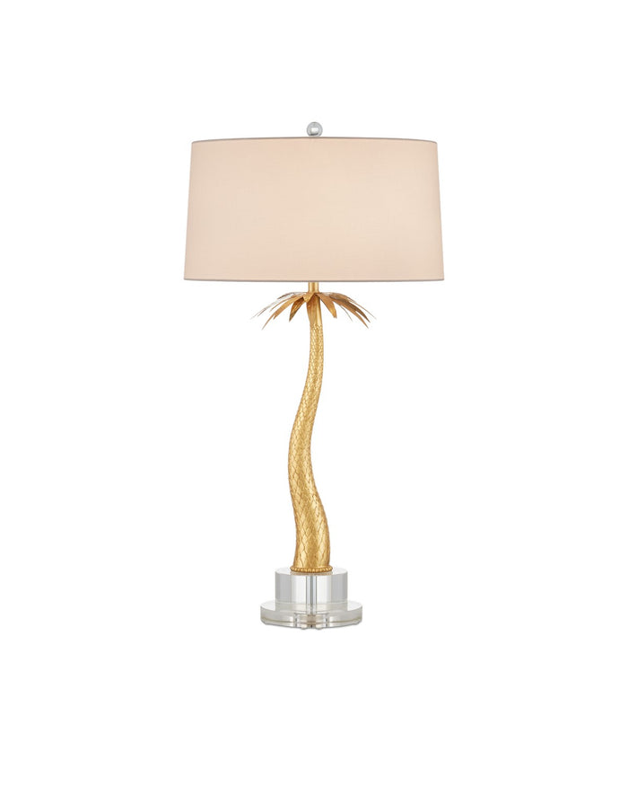 Currey and Company - 6000-0961 - Two Light Table Lamp - Mazari - Contemporary Gold Leaf/Clear