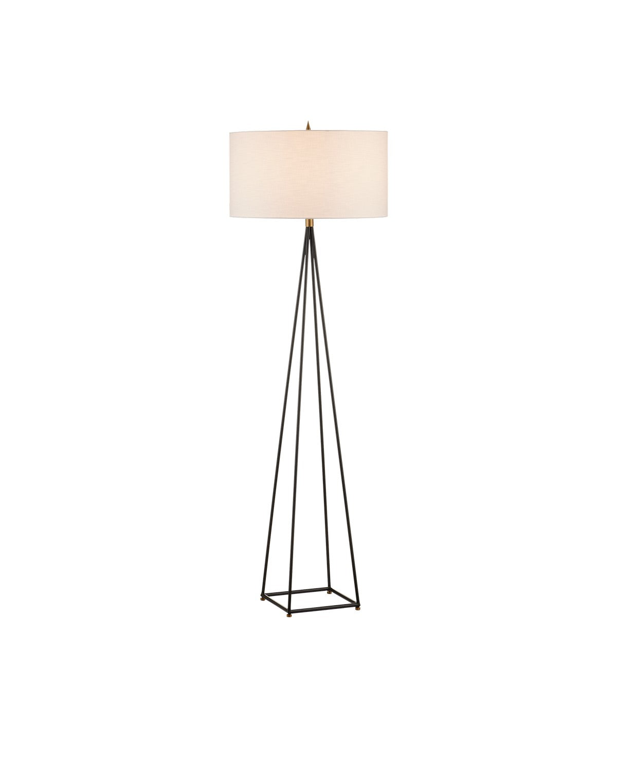 Currey and Company One Light Floor Lamp from the Fiction collection in Bronze/Antique Brass finish