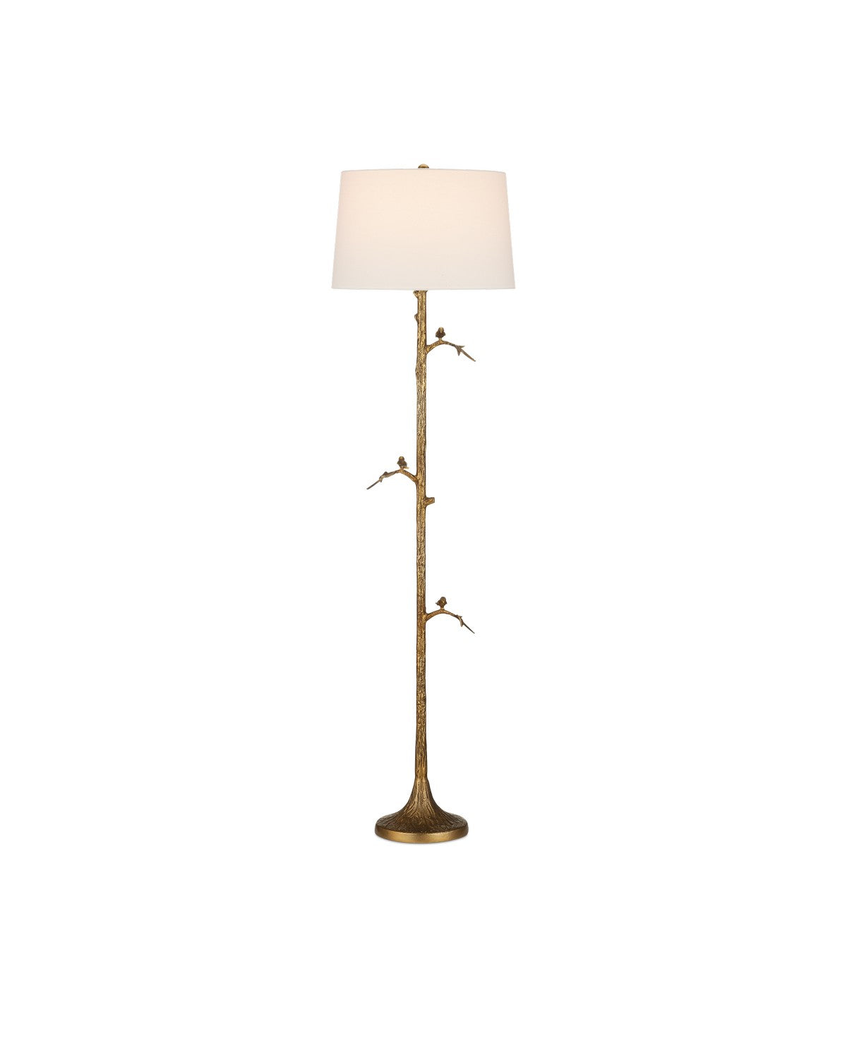 Currey and Company One Light Floor Lamp from the Piaf collection in Antique Brass finish